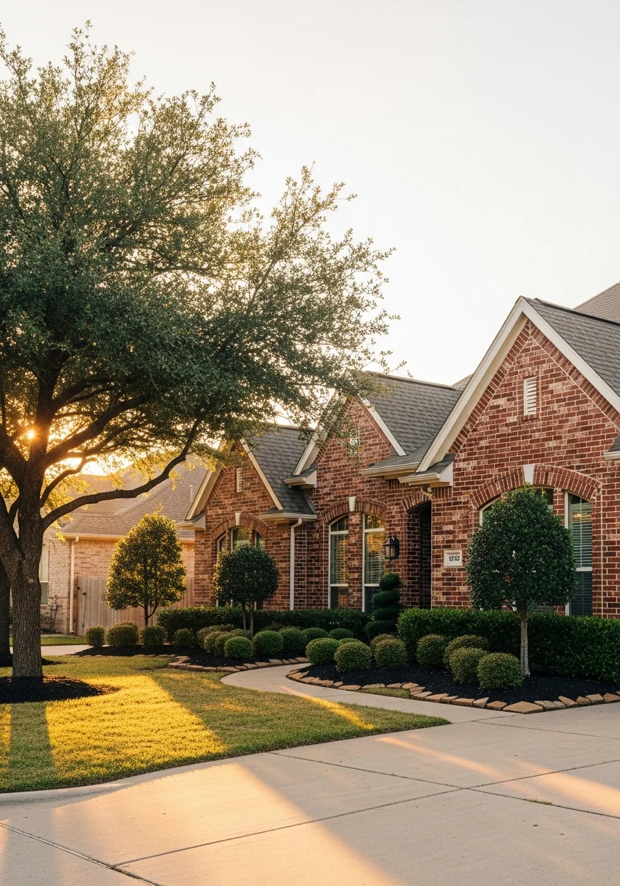McKinney home exterior with traditional landscaping and welcoming front entrance.